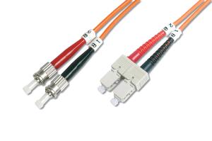 Fiber Optic Patch Cord, ST to SC Multimode, OM2, 50/125 �, Duplex Length 3m