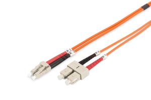 Fiber Optic Patch Cord, LC to SC Multimode, OM2, 50/125 �, Duplex Length 3m