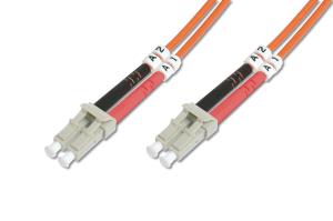 Fiber Optic Patch Cord, LC to LC Multimode, OM2, 50/125 �, Duplex Length 1m