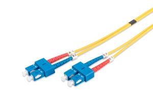 Fiber Optic Patch Cord, SC to SC OS2, Singlemode 09/125 �, Duplex, Length 3m
