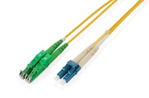Fiber Optic Patch Cord, E2000 (APC) to LC (PC) Singlemode 09/125 �, Duplex, Length 10m