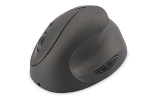 Wireless Ergonomic Optical Mouse 6D (Buttons), 2.4GHz, rechargeable battery black