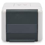 Outdoor Surface Mount Box for Keystone Modules IP44, surface mount, hinged lid, optional inlet for 2x Keystone Modules