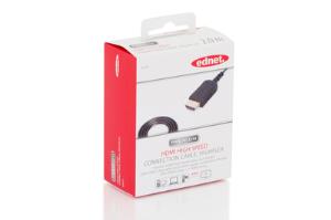 HDMI High Speed cable, type A, HighFlex M/M, 2.0m, w/Ethernet, 4K Ultra HD@30Hz, active CE