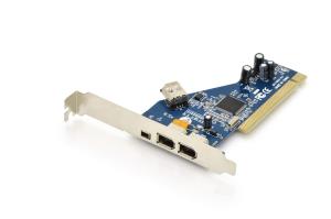 IEEE 1394a Interface Card, PCI, 4 Port 2x6-Pin+1x4-Pin External, 1x6-Pin Intern TI TSB43AB23 chIPSet