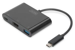 USB Type-C HDMI Multiport Adapter 4K/30Hz 1x HDMI, 1x USB-C Port (PD), 1x USB 3.0