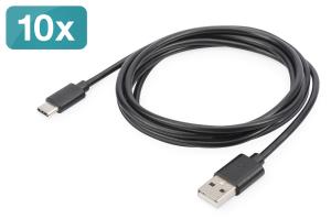 USB Type-C connect cable Type C-A M/M 1.8m 480MB 2.0 black 10pk