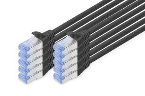 Patch cable - Cat 5e - SF/UTP - Snagless - Cu - 3m - black - 10pk