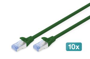Patch cable - Cat 5e - SF/UTP - Snagless - Cu - 5m - green - 10pk