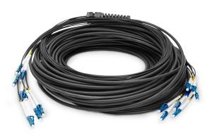 Breakout cable - 8 Fiber SM G.657.A1 LC/UPC-LC/UPC universal Color black 75m