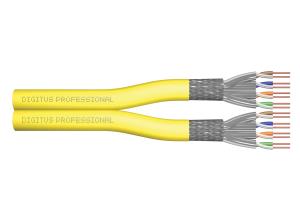 installation cable - CAT 7A - S/FTP - AWG 22/1 Duplex - 500m - yellow - B2ca