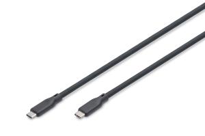 USB Silicone connection cable USB-C - USB-C USB 4.0 Gen2 20G 240W 8K - 2m black