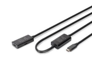 Active USB-C Extension Cable - 5G USB 3.2 Gen1 USB-C - USB-C (M/F) - 10m