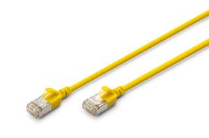 Slim Patch cable - CAT6A - F-FTP - 50cm - Yellow