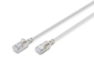 Slim Patch cable - CAT6A - F-FTP - 2m - Grey