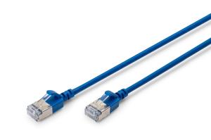 Slim Patch cable - CAT6A - F-FTP - 2m - Blue
