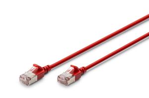Slim Patch cable - CAT6A - F-FTP - 5m - Red