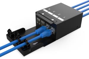 Consolidation Point Box - 4 ports Keystone modules with smart cable manager