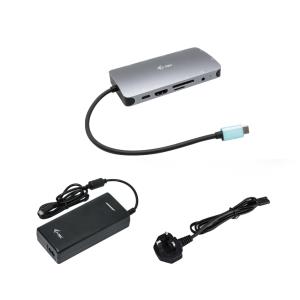 Bundle Docking Station Nano Dock Metal - USB-c Hdmi / Vga / Lan - Power Delivery 100w + Charger 112w