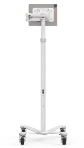 Rolling Rise Stand Extended + IT Mount Universal Plate - White