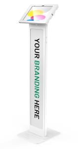 Bundle / BrandMe Floor Stand + Apex Secured Enclosure Wall Mount for iPad 10th-11th (A16) Gen - White