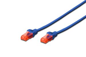 Patch cable Copper conductor - CAT6 - U/UTP - Snagless - 25cm - Blue
