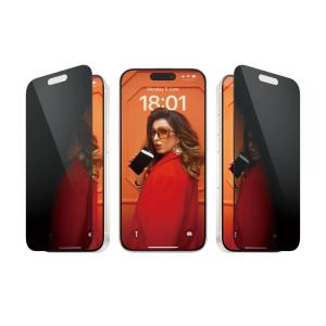 Screen Protector Apple iPhone 15 Pro 6.1in Ultra-wide Fit Privacy With Aligner