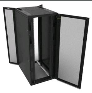 Nexpand Cabinet - 47u - Airtight No Side Panels - 600x1200mm(wxd) - Black With 2x200 Wide Cable Trays