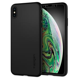 New iPhone 6.5in Case Thin Fit 360 Black (glass Screen Protector)