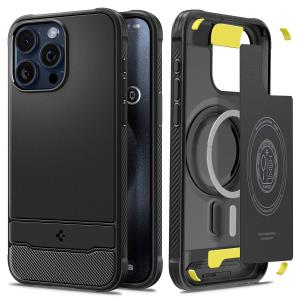 iPhone 15 Pro 6.1in Case Rugged Armor MagFit Matte Black
