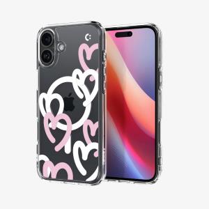 iPhone 6.1in 2024 Ultra Hybrid MagFit Hearts White Pink