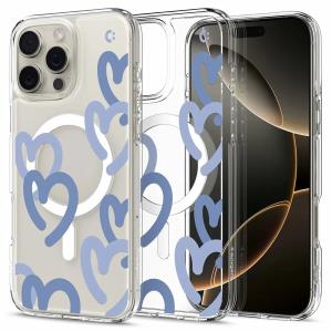 iPhone 16 Pro Case Ultra Hybrid MagFit Hearts Denim