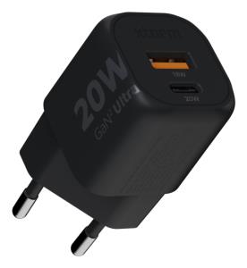 Wall Charger Ultra Xec0201 Gan 20w Black