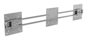 Steel Wing For 2 Monitors Black