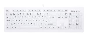 Disinfectable Medical Keyboard with Full Layout - Corded USB - White - Azerty Belgian