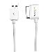 Dock Connector - Long Left Angle Apple 30-pin To USB Cable For iPhone / iPod / iPad With Stepped Connector 2m