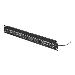 Patch Panel 24 Port 1u Feed Through With Cable Management Bar, Rackmount Shielded CAT6a
