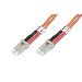 Fiber Optic Patch Cord, LC to LC Multimode, OM2, 50/125 , Duplex Length 1m