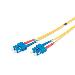 Fiber Optic Patch Cord, SC to SC OS2, Singlemode 09/125 , Duplex, Length 1m