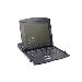 Modularized 43,2cm (17") TFT console with 1 port KVM, RAL 9005 black Spanish keyboard