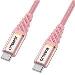 USB-C to USB-C Fast Charge Cable | Premium - Shimmer Rose (Pink) - 1m
