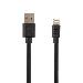 Flat Cable - USB - Lightning - 1m - Black